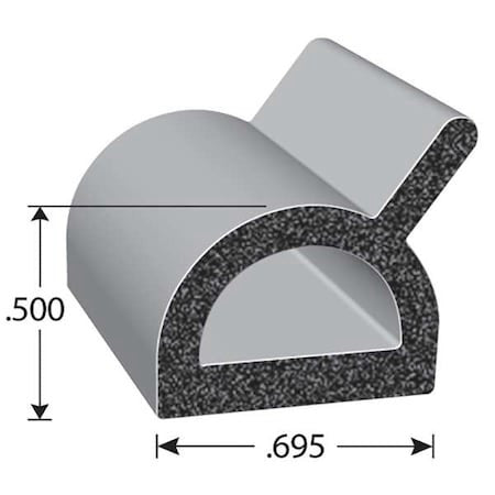 Fairchild Rs1013-50 Seal, Epdm Rubber, Black, 50 Ft L