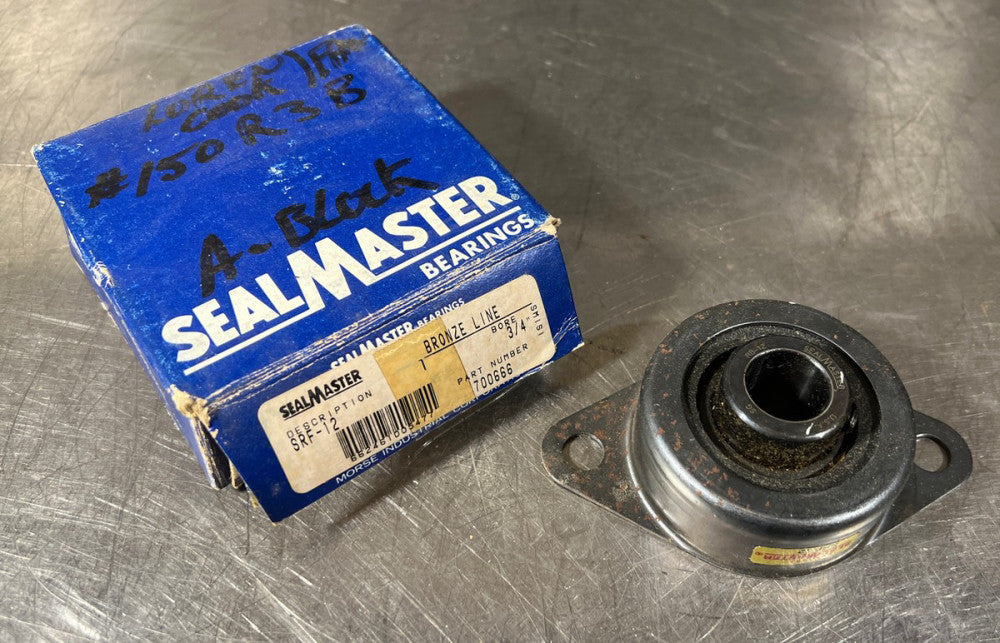 Seal Master SPF-12 2-Bolt Flange Mount Ball Bearing Unit 3/4" Bore Standard Duty