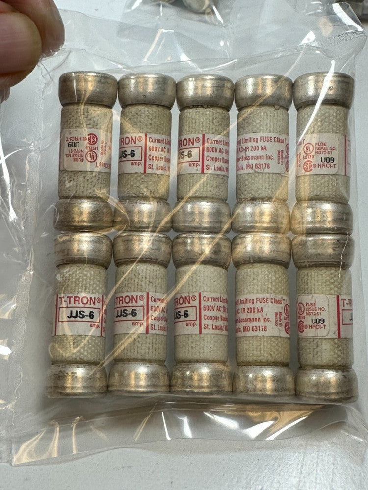 Cooper Bussmann JJS-6 T-Tron 6A/600V (Lot of 10pcs) New Fast Ship