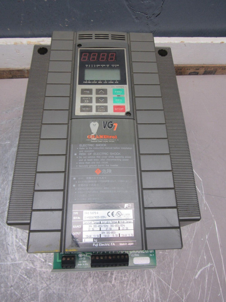 FUJI CRANETROL VG-7 FRN5.5VG7S-4 7.5kW INVERTER NICE USED TAKEOUT !! MAKE OFFER