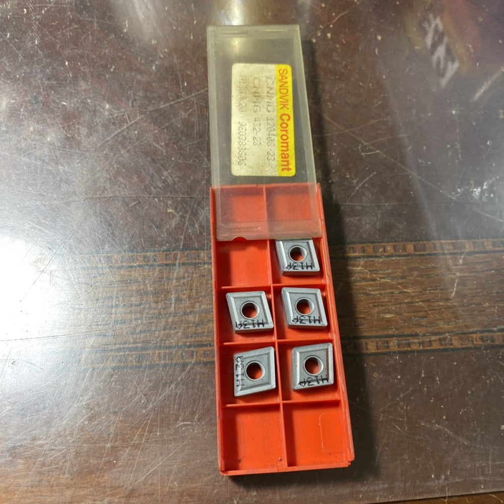 Qty 5 Sandvik CNMG 432 23 CNMG120408-23 120408 H13A Grade Carbide Inserts (E42)