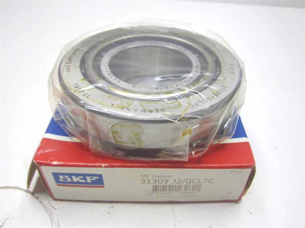 SKF Explorer (31309 J2/QCL7C) 45mm x 100mm x 27.25mm Tapered Roller Bearing 