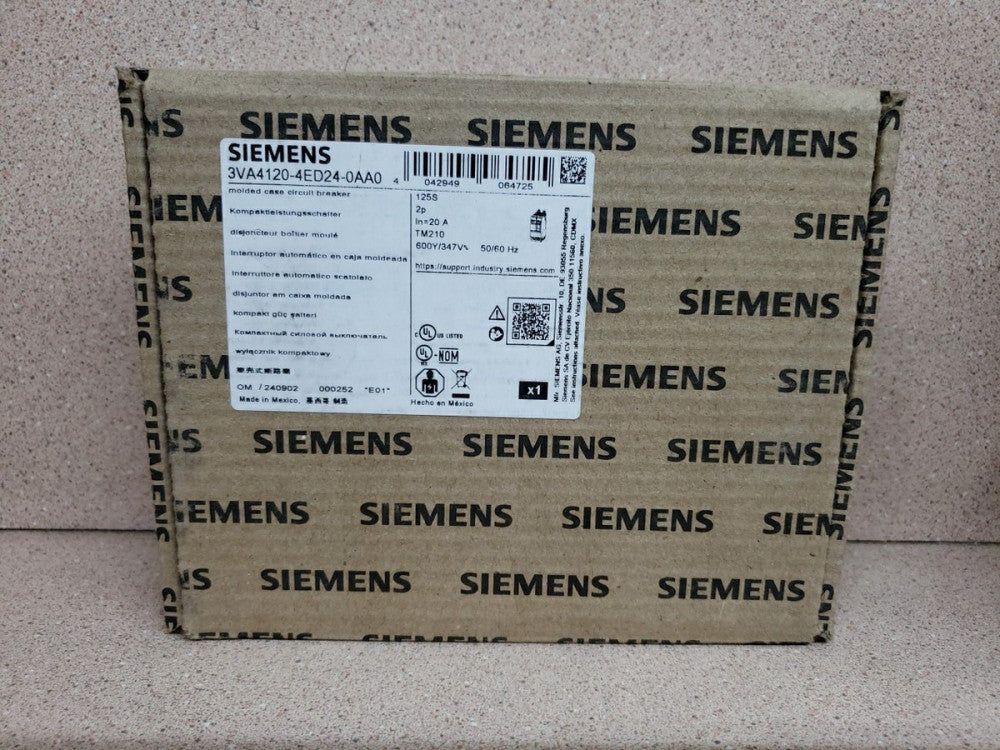 NEW SIEMENS 3VA4120-4ED24-0AA0 CIRCUIT BREAKER