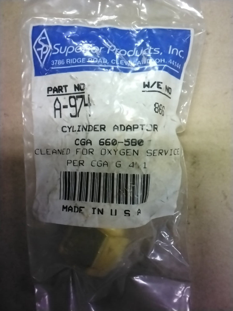 Superior A-974, A, CYL ADAPTOR, CGA 660 X 580