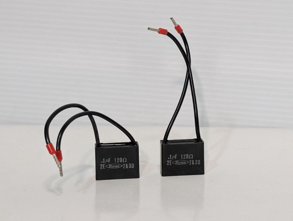 Lot of 2 Pieces Marcon 2E 7A30 Capacitor, 0.1uF (Capacity), 120Ω (Ohm), 7A30