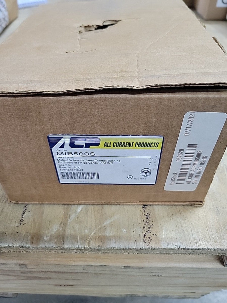 New! CP MIB500S 1 1/4" Malleable Iron Insulated Box of 2 Conduit Bushing