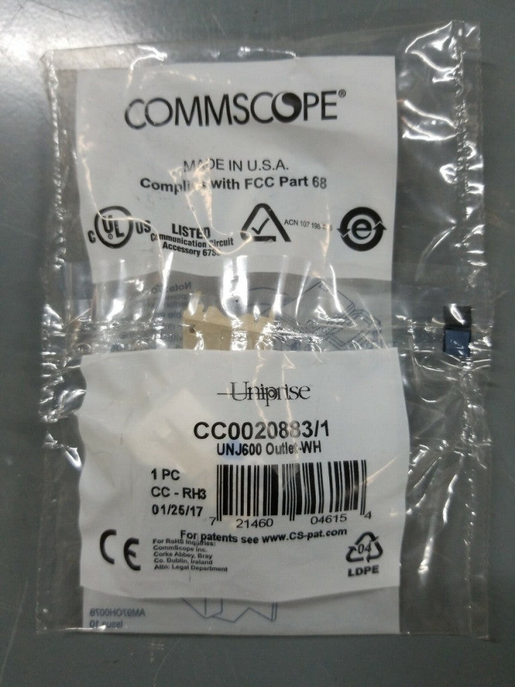 LOT OF 3 Commscope CC0020883/1 6 U/UTP informatioon outlet jack