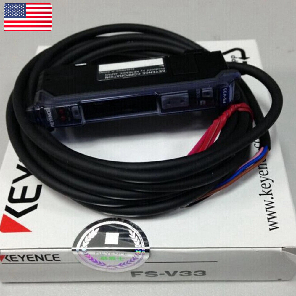 KEYENCE FS-V33 Digital Fiber Optic Amplifier Sensor Cable Type Main Unit NPN NEW