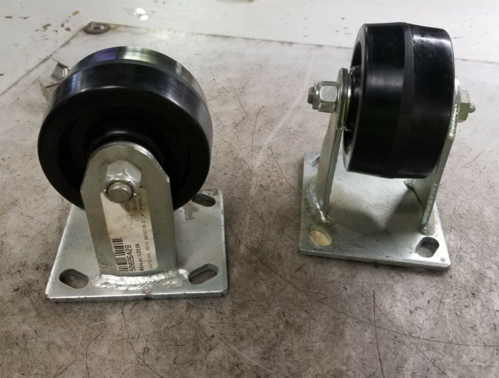 2) NEW GLIDEMAXX 4" x 2" CASTER RIGID MOUNT 800 LB CAPACITY 66028168 LOT OF 2