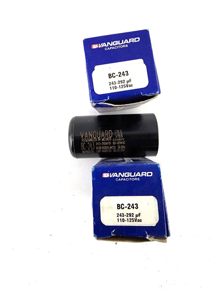 2pcs Vanguard Start Capacitor BC-243 BC243 243-292uF 110-125VAC