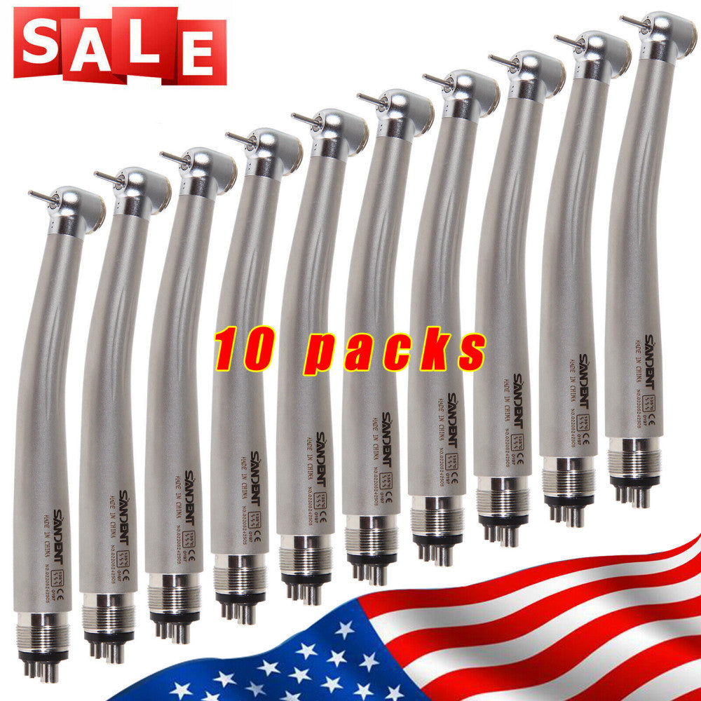 10* NSK PANA MAX Style Dental High Speed Turbine Handpiece Standard 4 Hole Push
