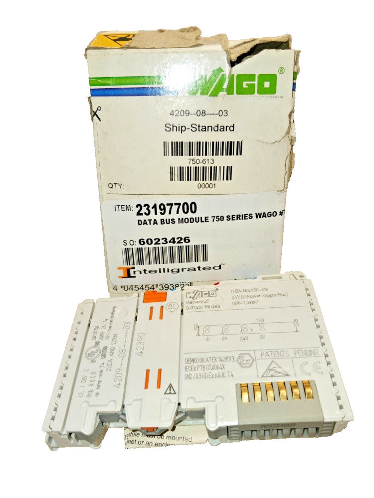 NEW WAGO 750-613 DATA BUS MODULE  INTELLIGRATED 23197700