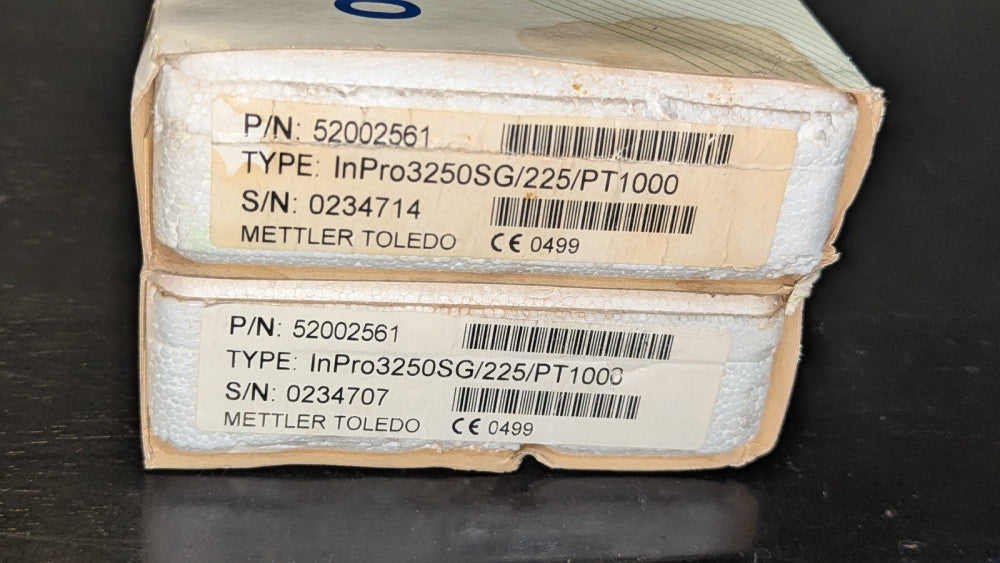 (1) Mettler Toledo pH Sensor InPro3250/SG/225/PT1000 52002561 NIB