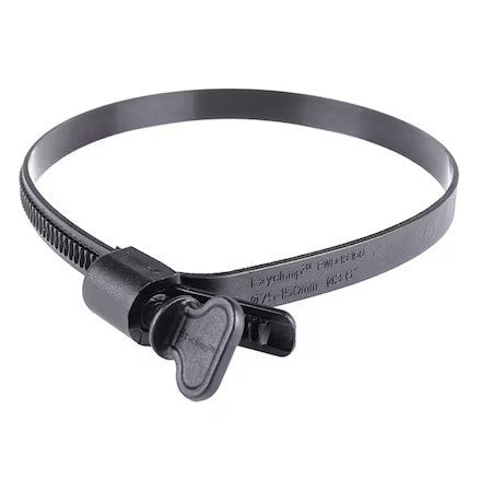 Zoro Select Pwd-13-150-Wg-Pa66-Bk Worm Gear Hose Clamp, Plastic, Hex, Pk10