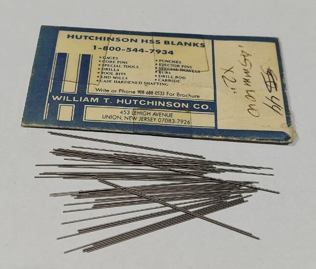 Lot Of 44 - USA Hutchinson .45mm x 2" Low Drill Blank Reamer Pin Gage