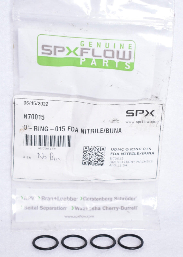 4 Count SPX Flow Pump Stub Shaft O-Rings 015 FDA Nitrile/Buna  N70015