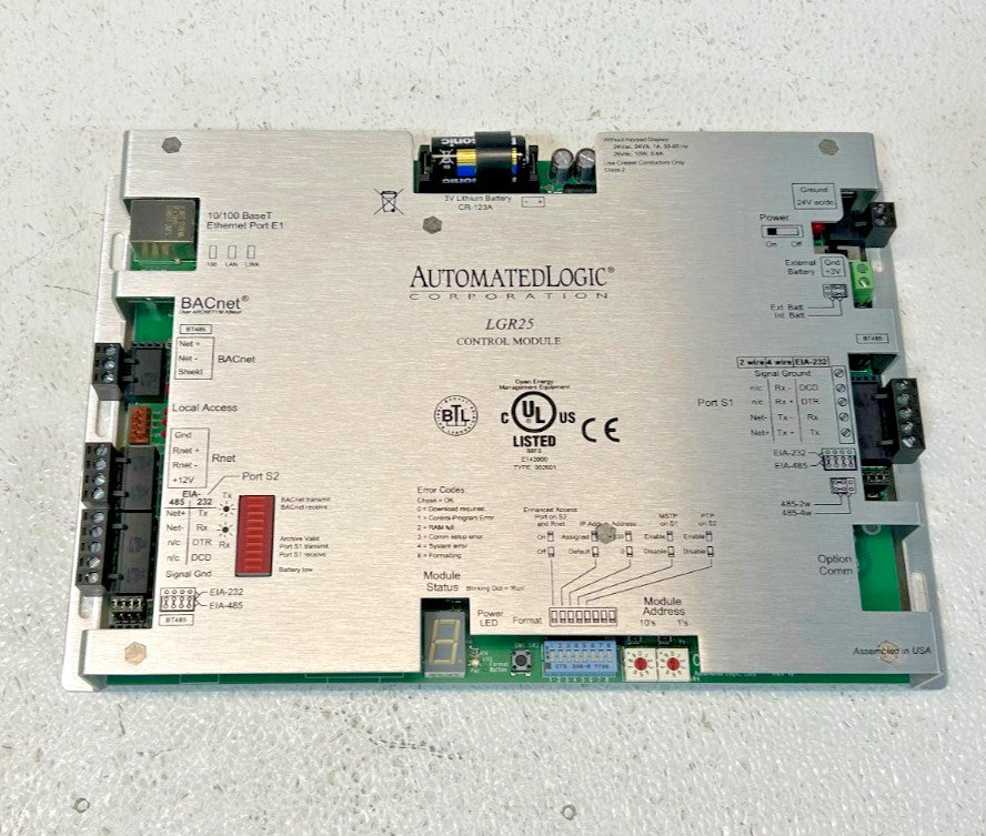 Automated Logic LGR25 Control Module BACnet BT485