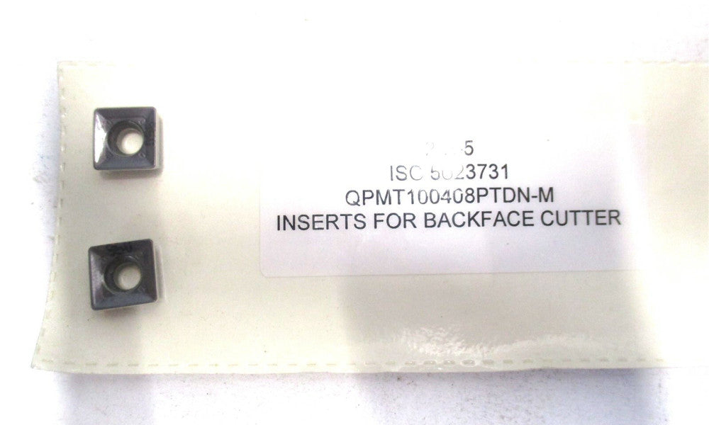 Iscar (5623731) QPMT 100408 PTDN-M Carbide Backface Cutter Insert - 2 QTY