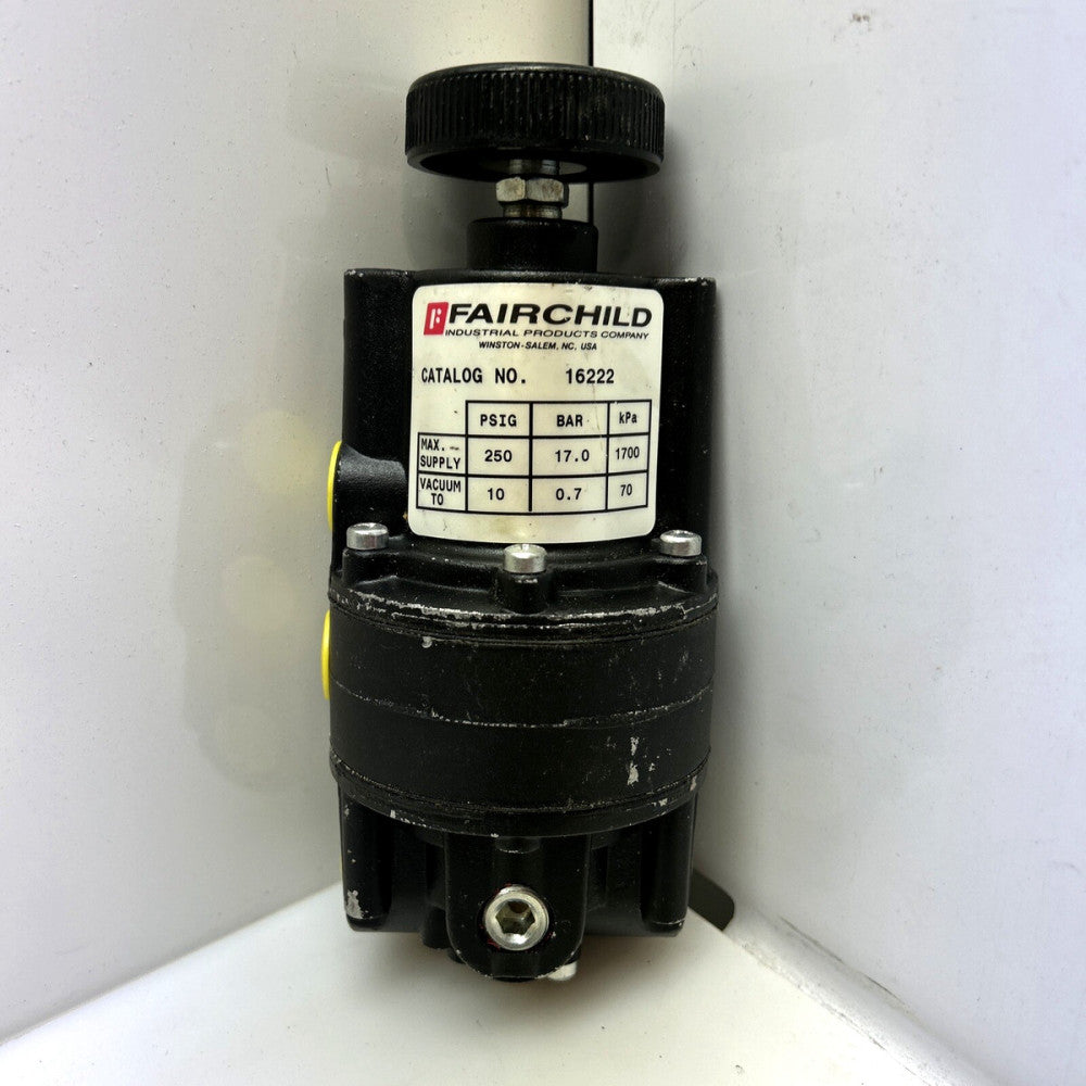 Fairchild Industrial Products  16222 Pressure Regulator 250psi Max Used
