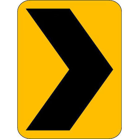 Lyle W1-8-18Ha Chevron Symbol Traffic Sign, 24 In H, 18 In W, Aluminum,