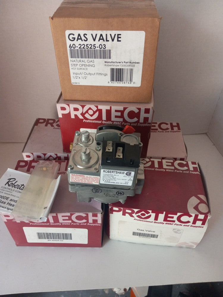 Lot of 7 ROBERTSHAW/PROTECH 7200DER-SO-3 GAS VALVE 7A5-B6J-506 60-22525-03 1532 
