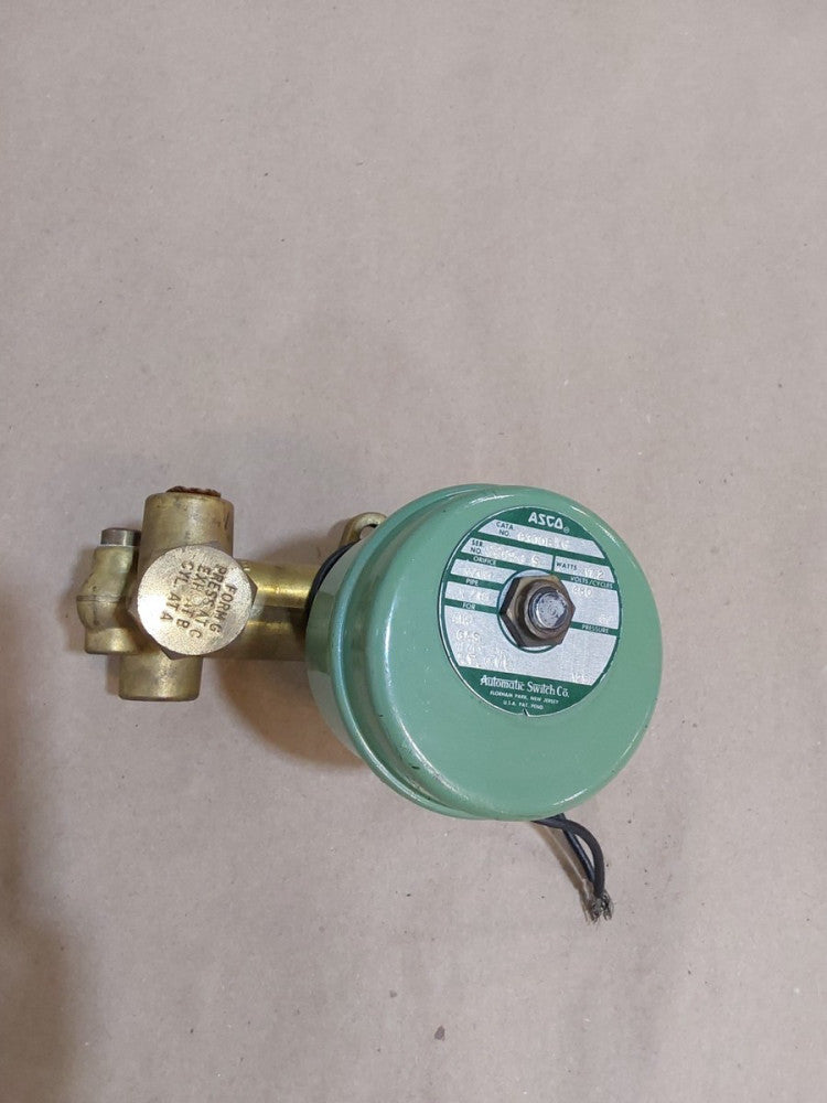 ASCO 8300B1G solenoid controlled valve 460 volt 1/8 pipe 3/16 orif "New"