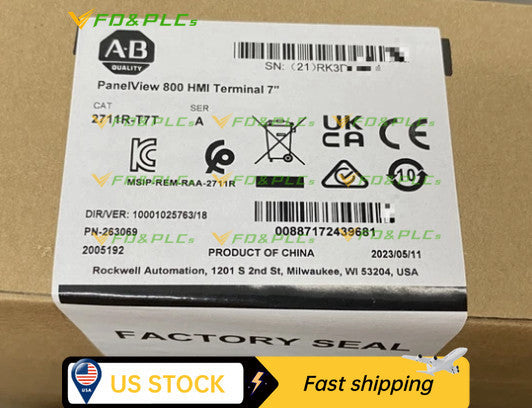 New Allen-Bradley 2711R-T7T PANELVIEW 800 7-INCH HMI TERMINAL