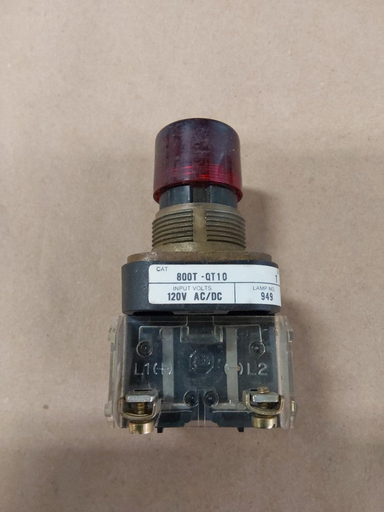 Allen Bradley 800T-QT10 Series T, Pushbutton, 120V, Red 
