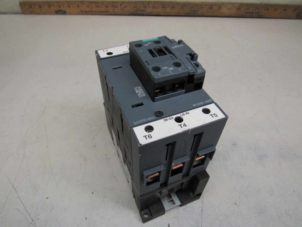 SIEMENS SIRIUS 3RT2045-1AK60 600V 110/120V 105A CONTACTOR XLNT USED TAKEOUT !!