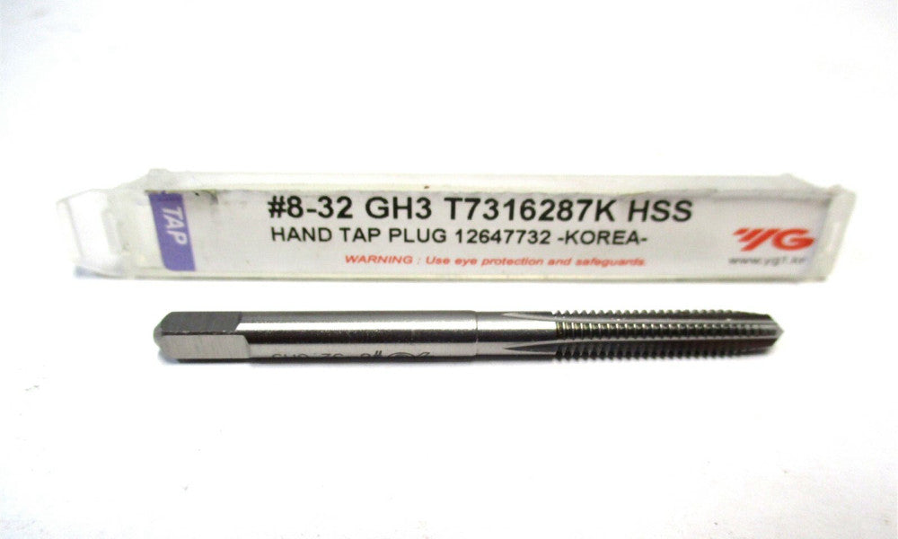 YG-1 (12647732) #8-32 GH3 x 2-1/4" OAL 4-Flute Plug Chamfer HSS Hand Tap