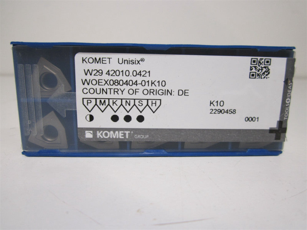Komet (W29420100403) WOEX08040401 Grade P25M 84° Carbide Indexable Drill Insert 