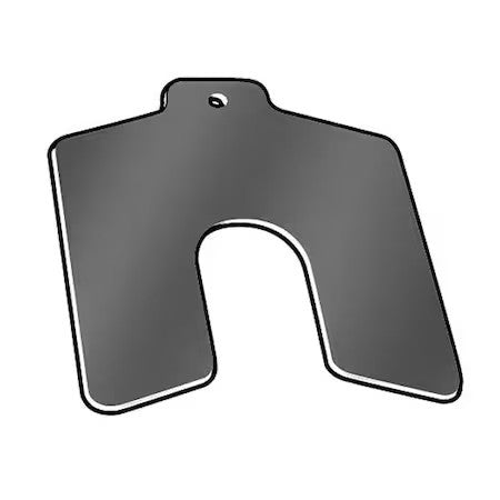 Precision Brand 42128 Slotted Shim With Tab A-2"X2", 0.0200" Thickness, Pk20