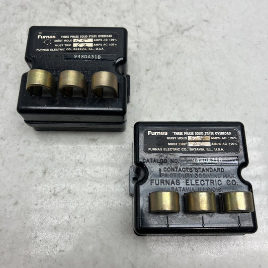 2PK Furnas 948DA31B Solid State Overload Relay 55-62A Range 3PH Trane 13280006