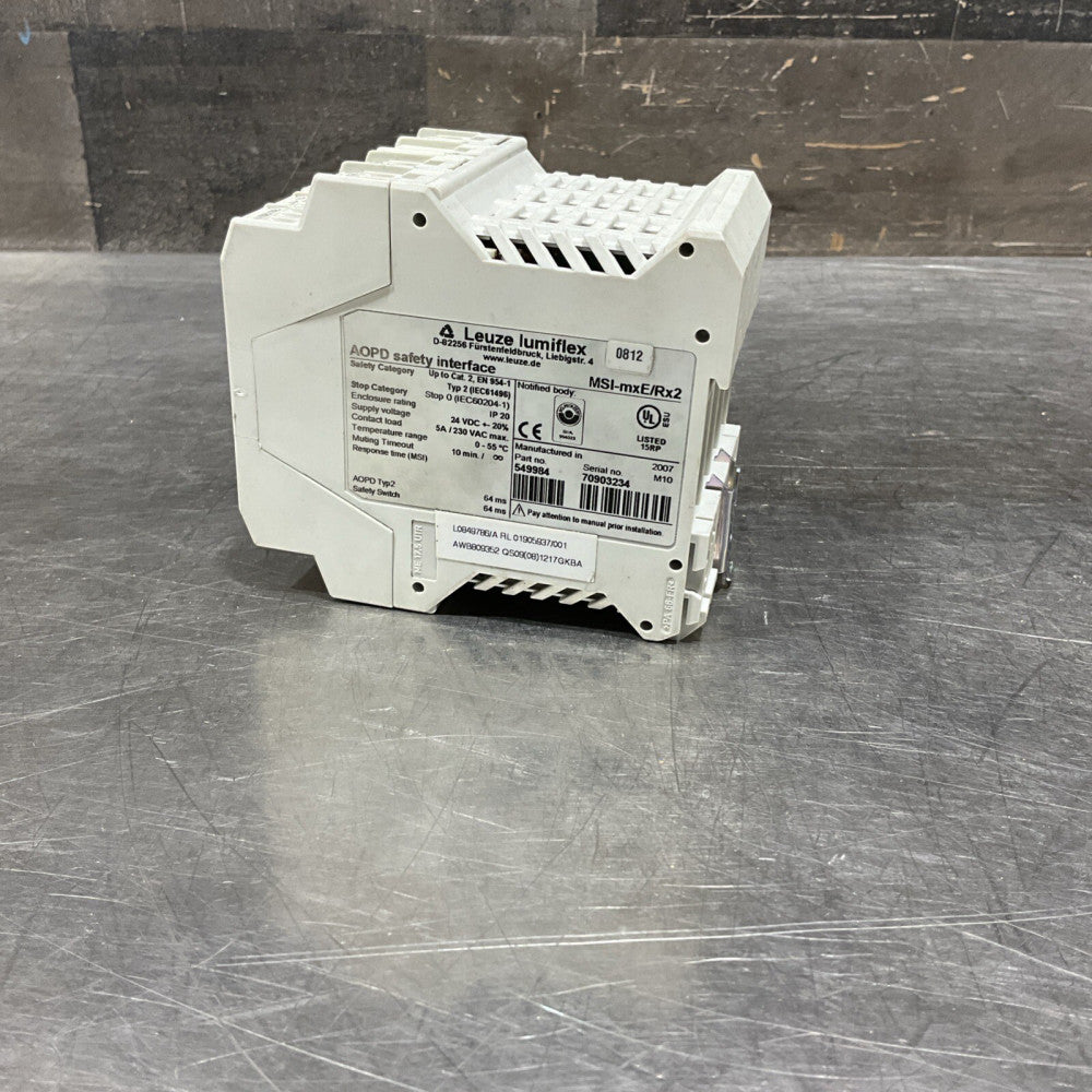 Leuze MSI-mxE/Rx2 Safety Interface Relay Part No. 549984 AOPD NOS