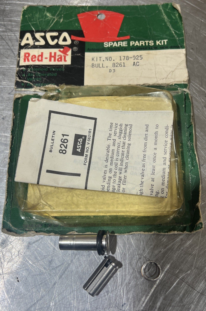 ASCO Red Hat: Spare Parts Kit No. 178-925 Bulletin 8261 Nos Surplus