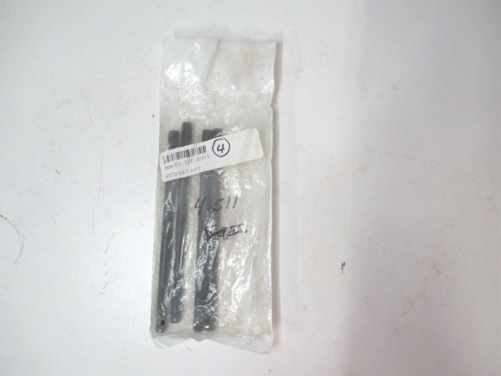 TE-CO (40511) 3/8-16 1-1/4" x 6-1/2" OAL Equal Double Threaded Stud - Qty 4
