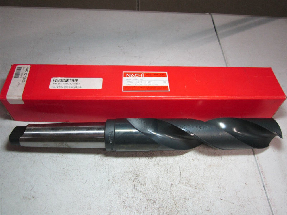 Nachi (1270865) 2-7/32" Size, 5MT 118° High Speed Steel Taper Shank Drill