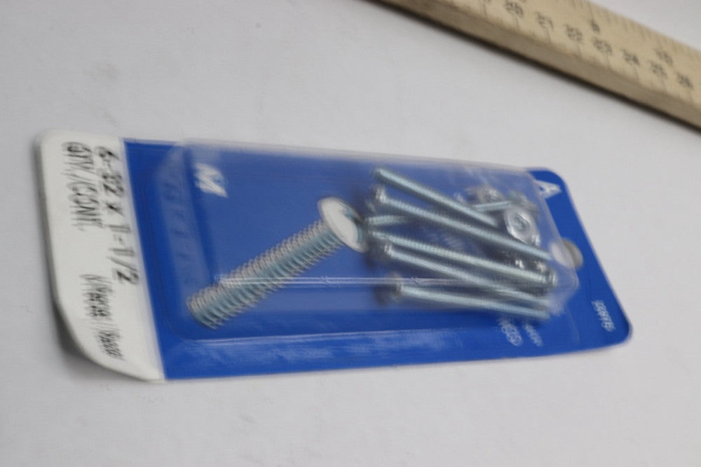 (6-Pk) Midwest Fastener Machine Screws Zinc Plated 6-32 x 1-1/2" 23975