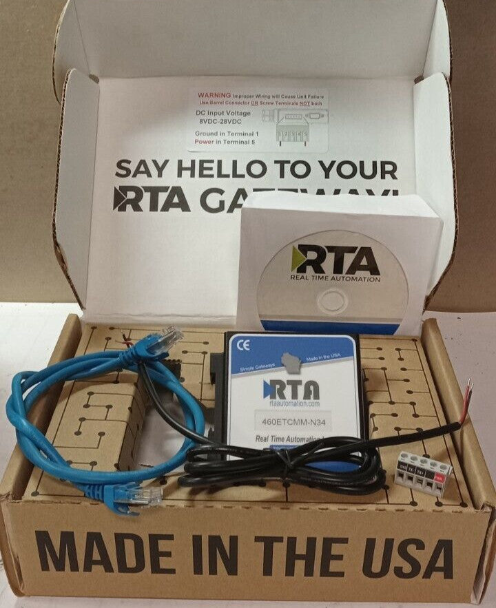 NEW RTA REAL TIME AUTOMATION RTU MODBUS SLAVE / PROTOCOL GATEWAY 460ETCMM-N34 D