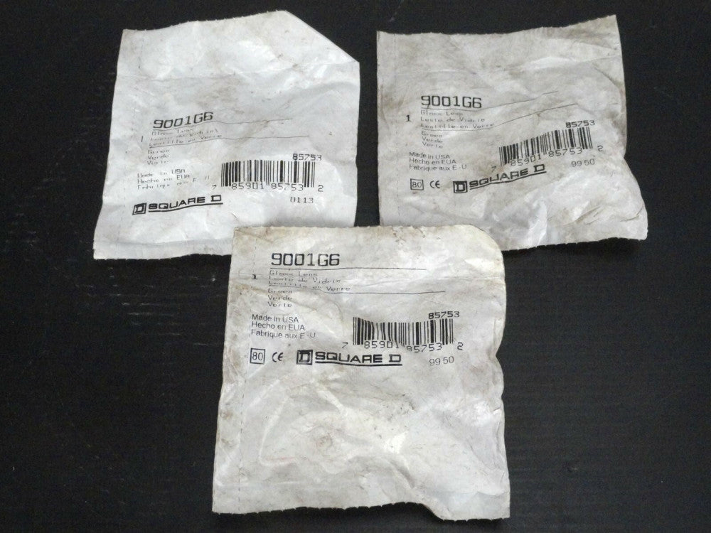 Lot of 3 - SQUARE D - 9001G6 Green Pilot/ Panel Light Lens (NEW in BOX)