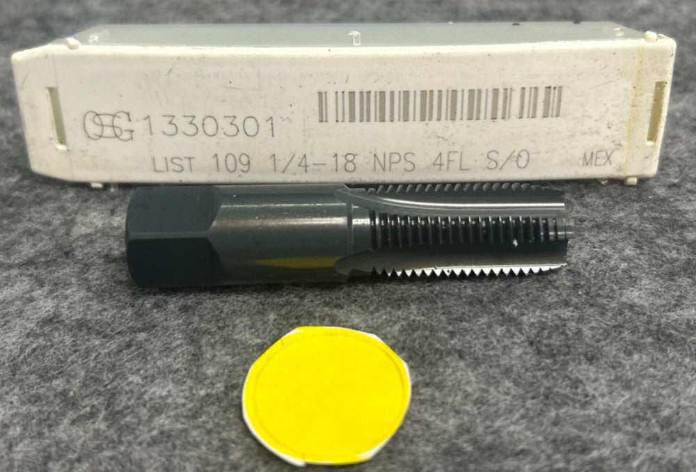 OSG 1330301 STANDARD PIPE TAP 1/4" - 18  NPS 4 FLUTES HSS