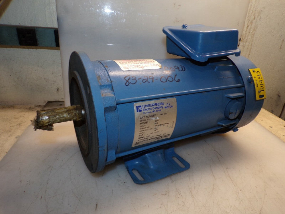 NEW EMERSON 1 HP DC ELECTRIC MOTOR 56C FRAME 180 VDC 1750 RPM WC1003 