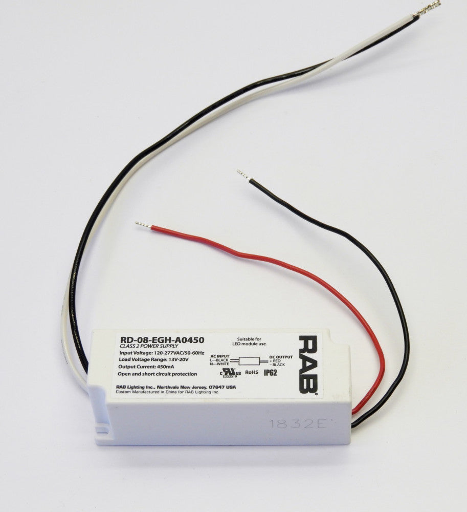 RAB RD-08-EGH-A0450 Class 2 Power Supply for LED Driver Module 13V-20V ISOFOOTCA