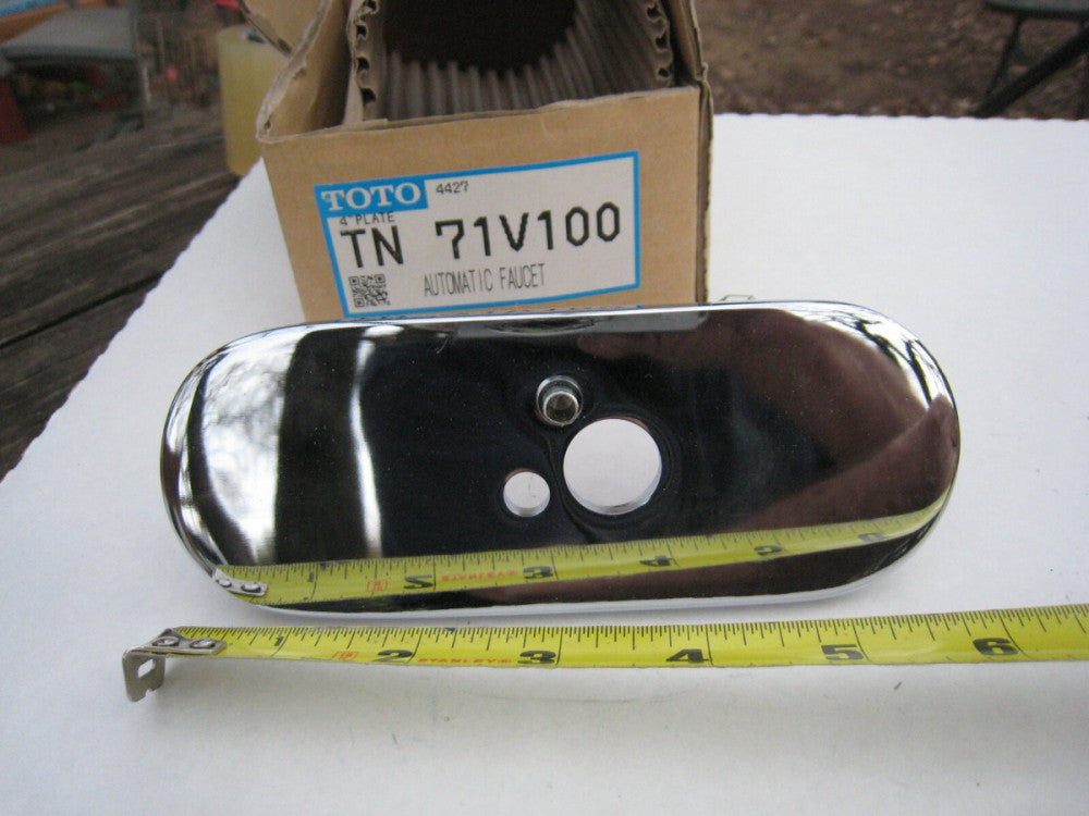 Toto TN71V100 TN 71V100 Chrome 4" Cover Plate For Automatic Faucets 