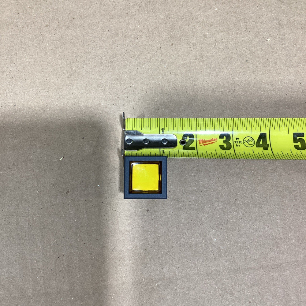 35-605-0340 Yellow Rectangle  R0054 028  PUSH BUTTON