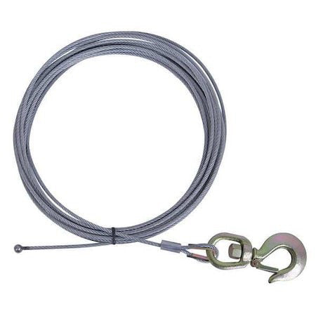 Dayton 35Z858 Winch Cable,Gs,1/4 In. X 60 Ft.