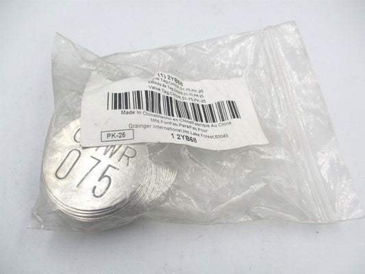 (2YB68) 1-1/2" Commander Helicopter Wing Reserve Numbered Tags - Pack of 25