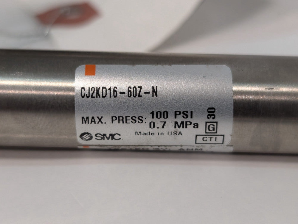 SMC CJ2KD16-60Z-N Double Acting, Single Rod, Stainless Steel, Tube Air Cylinder
