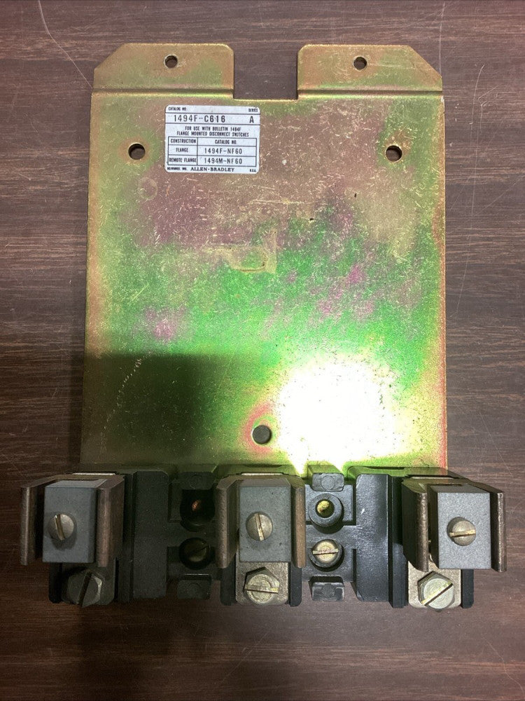 Allen BradleyFuseBlockAdapt Plate Kit 1494F-C616 D6