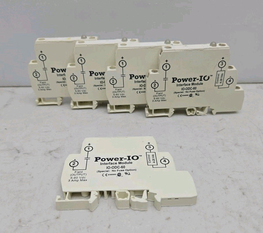 5 Pack Power-IO Interface Module IO-ODC-60 Field 5-60 Vdc 3A Control 4-28 Vdc